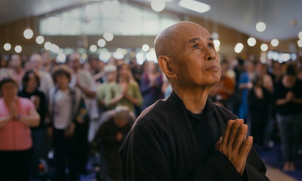 Mindful moment ... monk Thich Nhat Hanh at the Plum Village retreat in France.