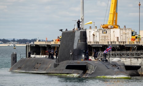 UK nuclear-powered attack submarine in Perth in October 2021