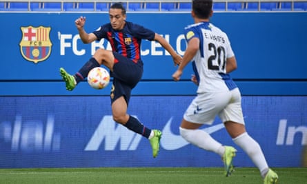 Luismi Cruz in action for Barcelona Atlètic against CE Sabadell