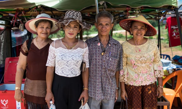 Visitors to the Tham Luang Nang Non Cave