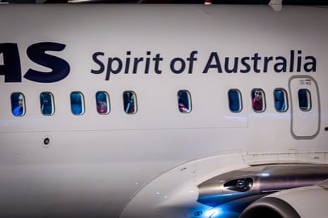 Players from the Iranian women's football team are on a Qantas flight taking them from the Gold Coast to Sydney.