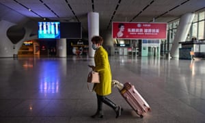 The Wuhan railway station on Saturday, where the first trains arrived after two months of lockdown.