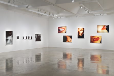 A gallery with photos on the walls