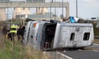 Seventeen in hospital after football fans’ minibus crashes in West Yorkshire