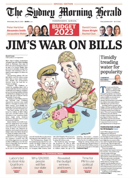 The Sydney Morning Herald’s front page