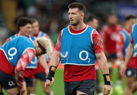 England’s Tom Curry during the warm-up before the match against Fiji