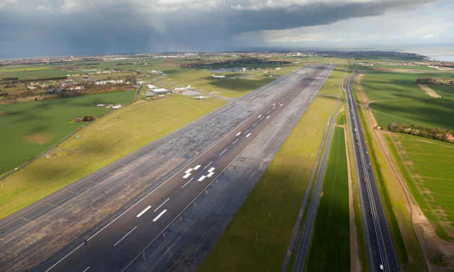 The runway at Manston airport in Kent.