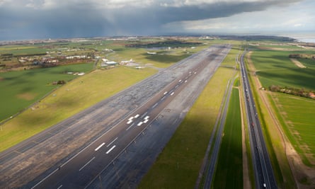 The runway at Manston airport in Kent.