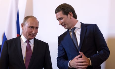 Vladimir Putin and Sebastian Kurz.