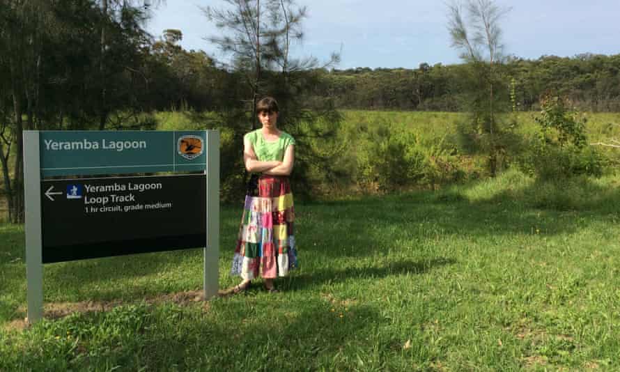 Philippa Clark at Yeramba Lagoon on 9 January 2016. Frank Zumbo took the image when the two visited the lagoon