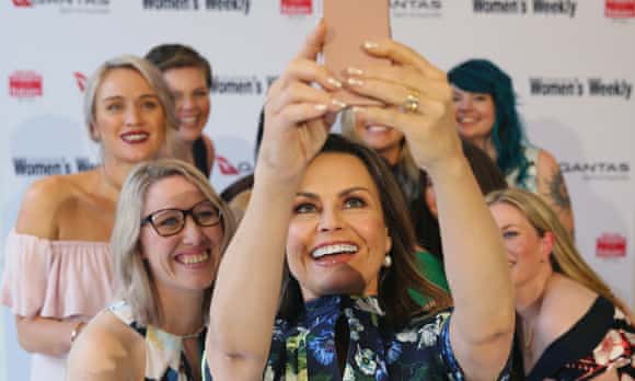 Lisa Wilkinson with finalists before the annual Women of the Future awards in Sydney