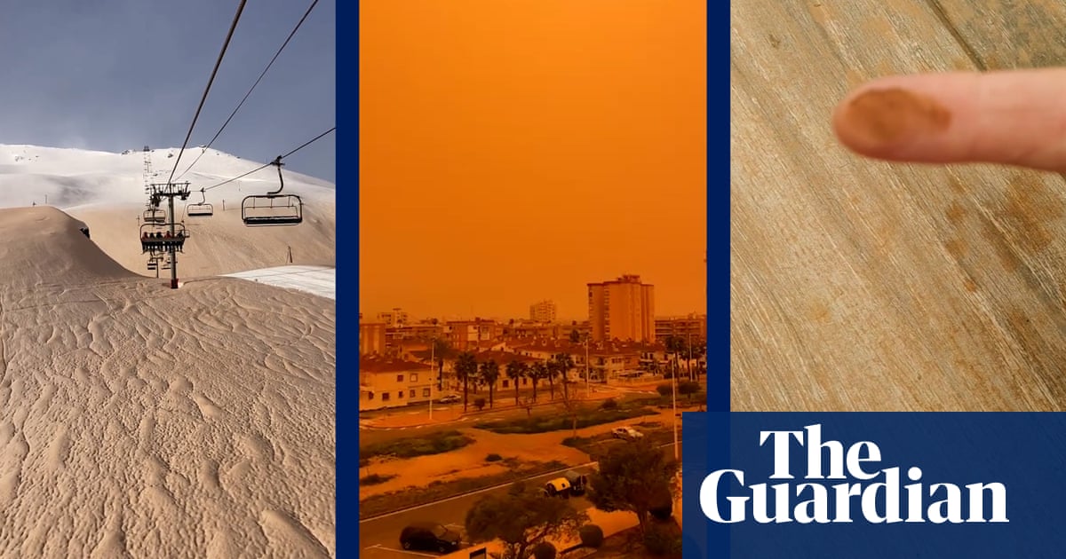 Saharan dust turns skies and ski slopes in Europe orange – video