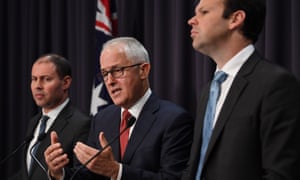 Josh Frydenberg, Malcolm Turnbull and Matt Canavan