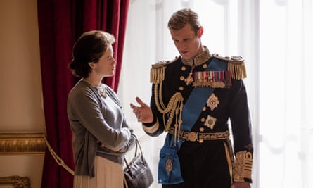 Claire Foy and Matt Smith in The Crown, which cost £10m an episode.