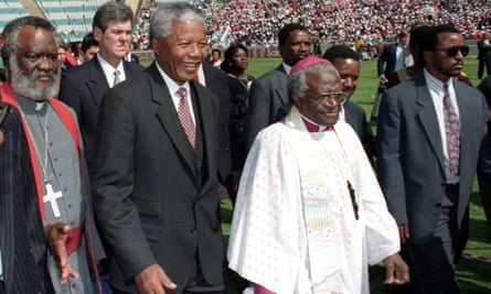 Desmond Tutu with Nelson Mandela in 1994.