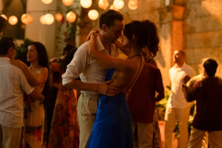 Tom Hiddleston as Jonathan Pine with Camila Morrone as Roxana in The Night Manager.
