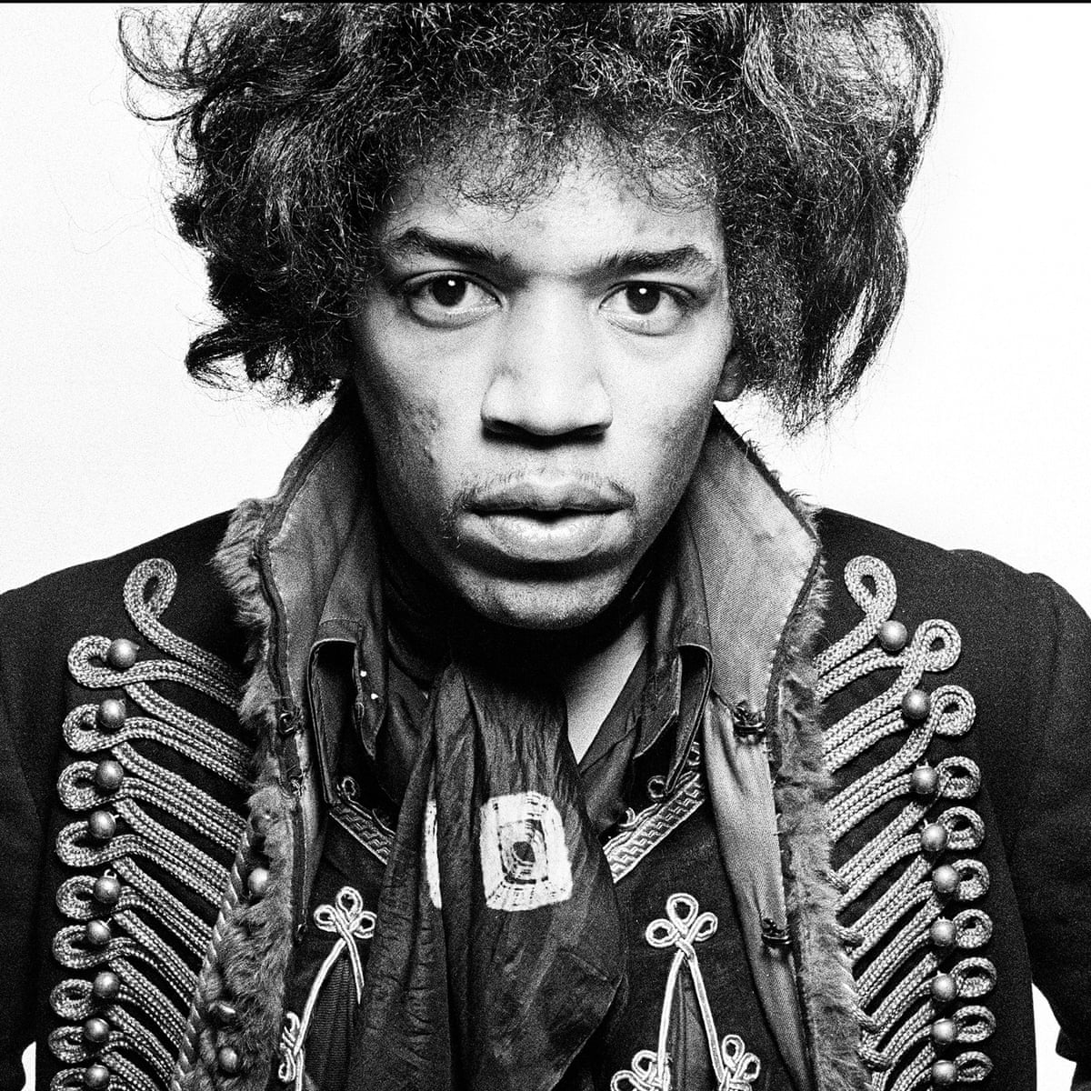 Hadrix Jimi Hendrix Black And White Portrait
