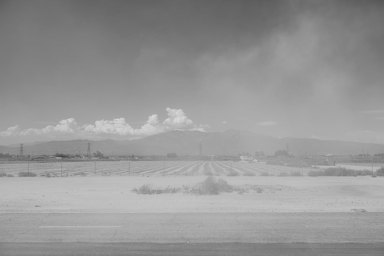 dust along road