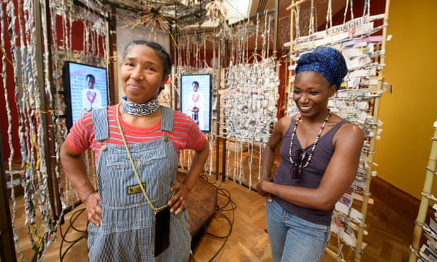 Artists Mary-Anne Roberts (left) and Adeola Dewis in the immersive piece Spirited