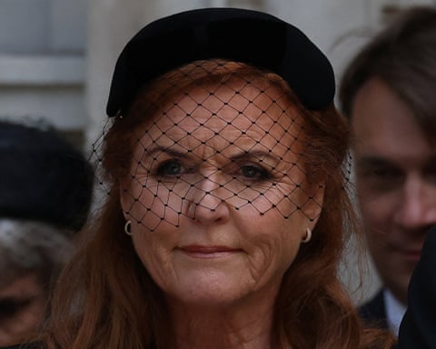 Sarah Ferguson at the Duchess of Kent's funeral