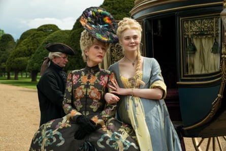 Wicked hedonism … Gillian Anderson and Elle Fanning in The Great.