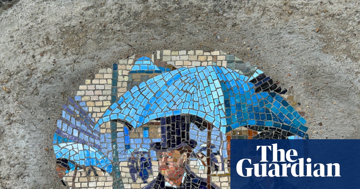 ‘It’s unexpected joy’: the guerrilla mosaic artists adding colour to potholes, benches and bomb craters