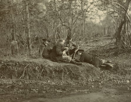 The great outdoors … Whitman getting some all-important fresh air with some friends.
