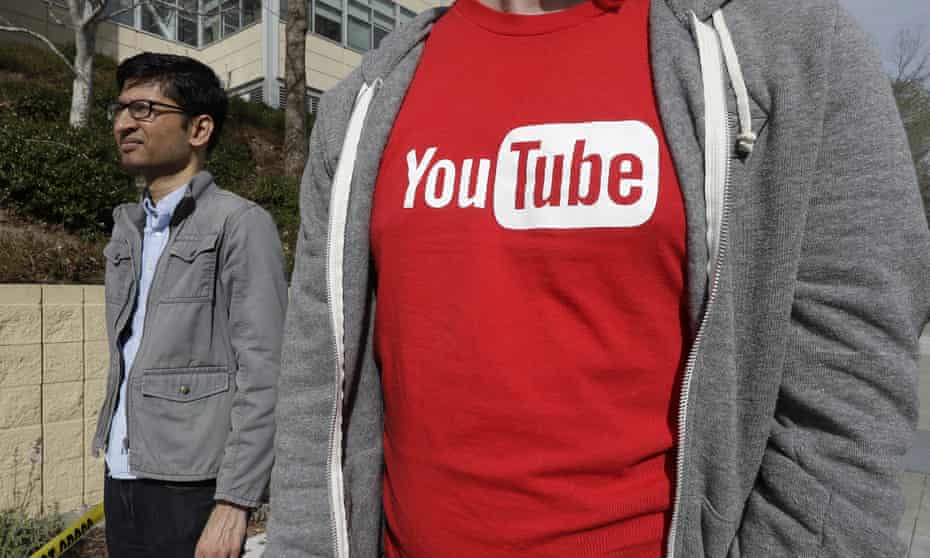 YouTube staff outside their offices in the wake of Tuesday’s shooting. Content creators have long complained about the company’s lack of transparency.