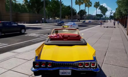 A screenshot of the rebooted Crazy Taxi