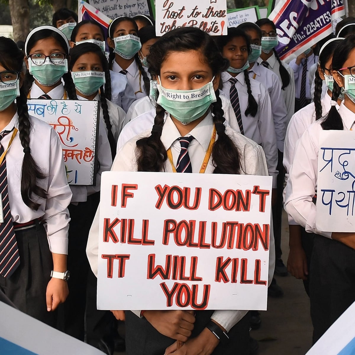 Reducing air pollution. Anti pollution. Effects of protest.