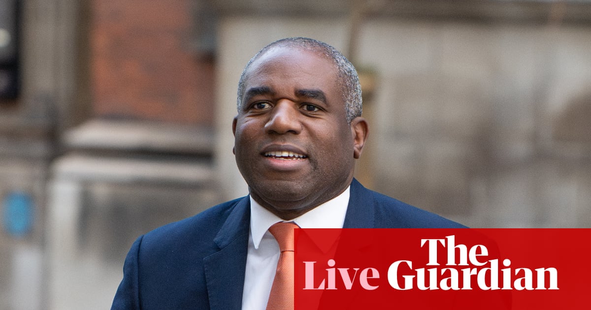 RAF jets could legally strike Iran’s missile bases, says David Lammy - UK politics live