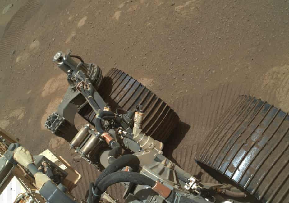 An image captured by Perseverance on Mars.