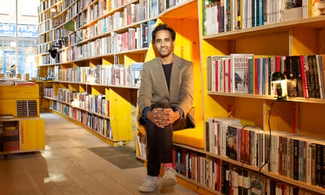 Rohan Silva photographed inside Libreria, east London, by Suki Dhanda for the Observer New Review.