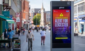 A public information notice in Leicester city centre in July