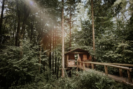 A log cabin in Campbell woods ecovillage where the retreat takes place.