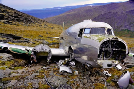 One of four USAF planes that crashed during the search – this one near Aishihik near Haines Junction.