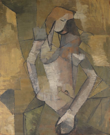 Abstract painting of a woman.
