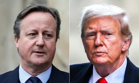 Britain's foreign secretary David Cameron and former US President Donald Trump.