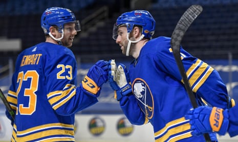 Buffalo Sabres Goalies Try Sponge Candy For First Time [VIDEO]