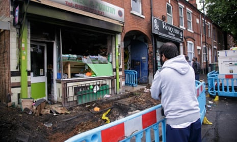 A halal butchers in Walsall that was firebombed.