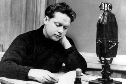 Dylan Thomas, Welsh poet and writer (1914-1953) at the BBC in November, 1948.