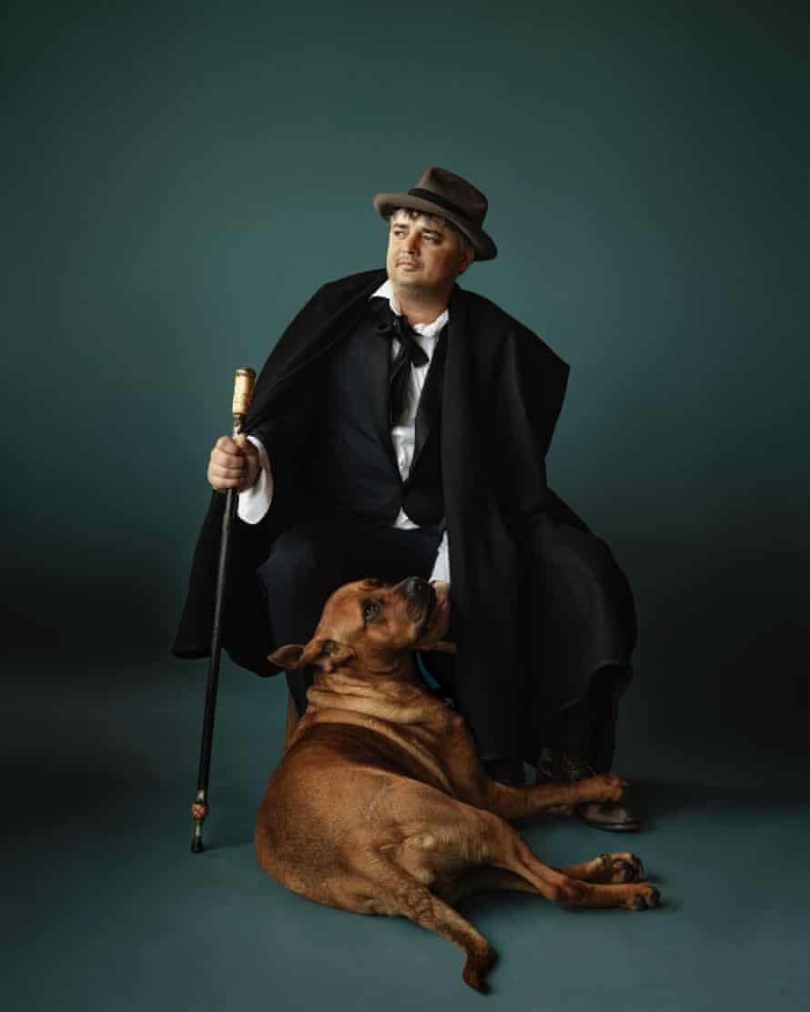 With Gladys, one of his dogs.
