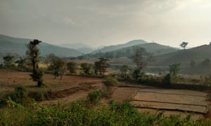 rural india seen from a train