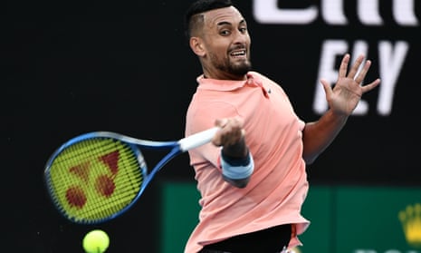 Nick Kyrgios pushed himself and extended Rafael Nadal to four sets in their fourth-round match.