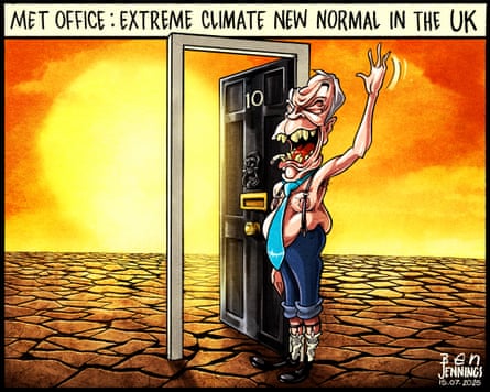 Ben Jennings on the Met Office’s UK climate-change warning – cartoon
