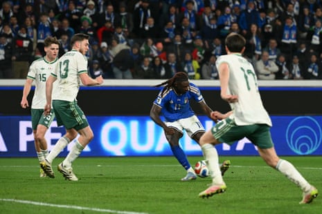 Moise Kean doubles the lead for Italy.