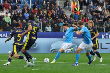 Scott McTominay scores for Napoli against Parma.