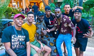 Talent ... (from left) Participants of Africa Express Muzi, Poté, Otim Alpha, Boiz1, Ghetts, Dominowe and Boiz2.