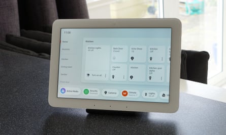 The home screen of the Echo Hub.