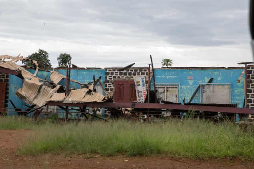 A local government building in Batibo, destroyed by ADF rebels